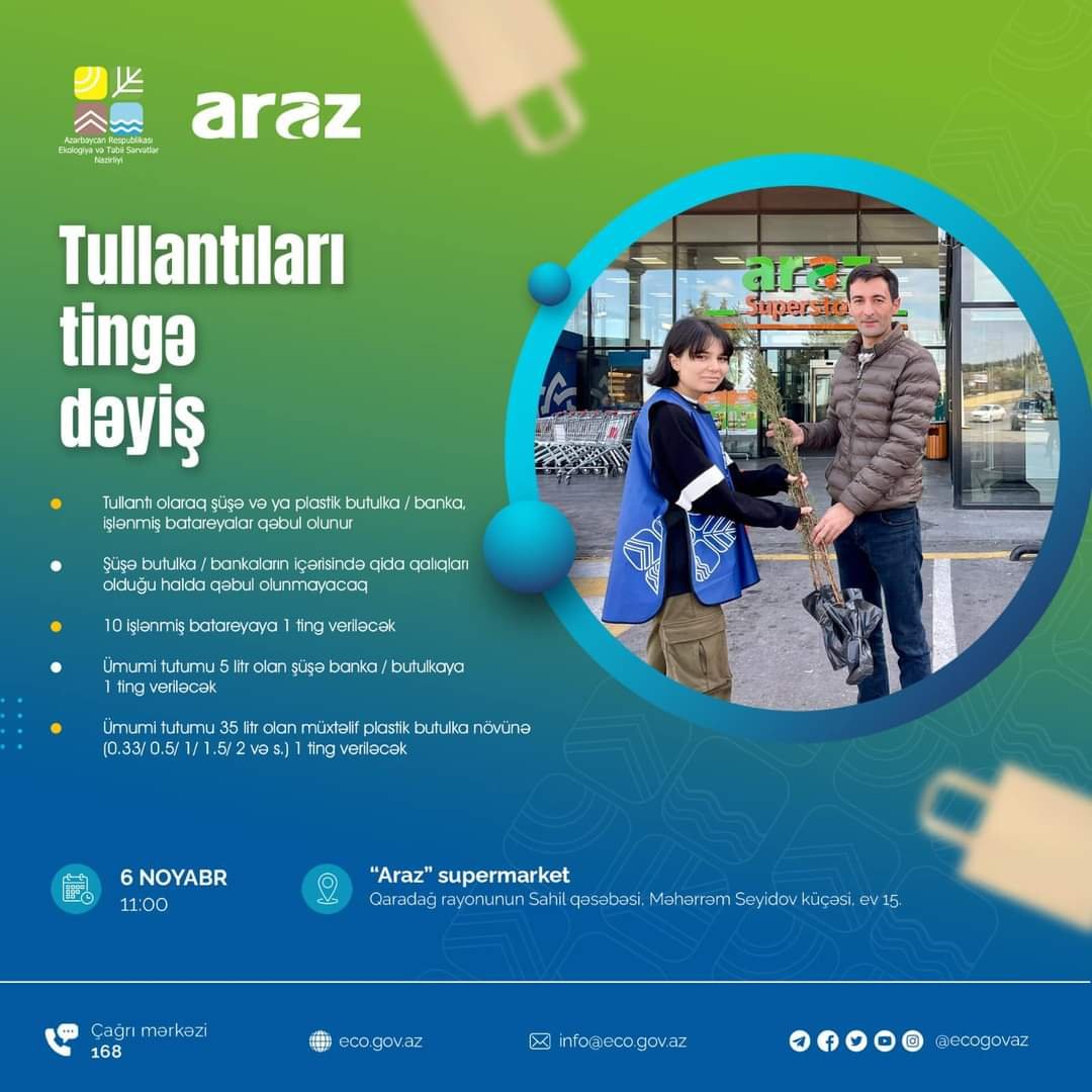Payız əkin mövsümündə “Tullantıları tingə dəyiş” aksiyasına yenidən start verilir
