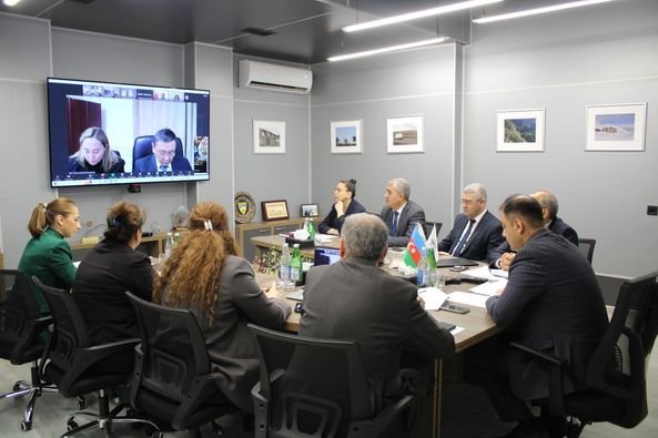 Qazaxıstanda Xəzər dənizinin Hidrometeorologiyası üzrə Koordinasiya Komitəsinin (KASPKOM) videokonfrans formatında 7-ci sessiyası keçirilib/FOTO