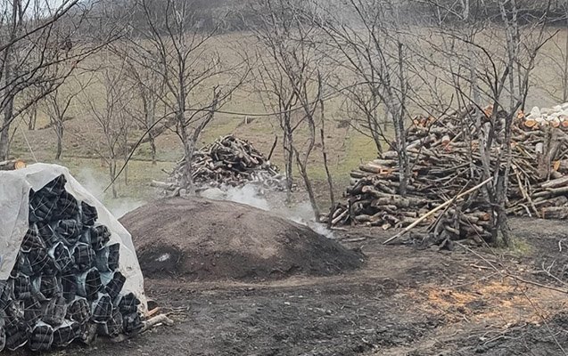 Ağsuda qanunsuz yolla kömür istehsal edən quyular aşkarlanıb/FOTO