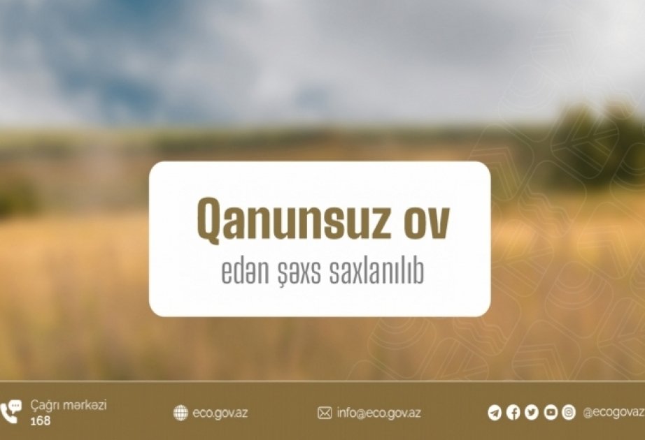 Mahmudçala Ovçuluq Təsərrüfatının ərazisində qanunsuz ov edən şəxs saxlanılıb