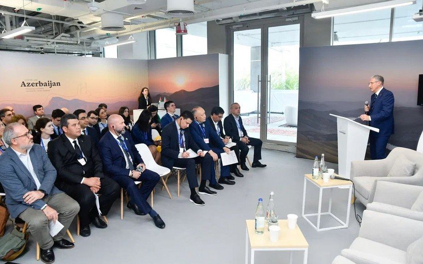 COP 28: Azərbaycan pavilyonunda Xəzər regionunda iqlim dəyişiklikləri mövzusunda tədbir keçirilib