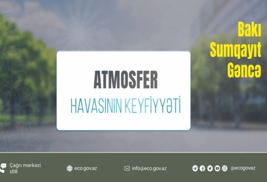 Ölkənin ən böyük üç şəhərində havanın keyfiyyət göstəriciləri sanitar norma daxilində olub