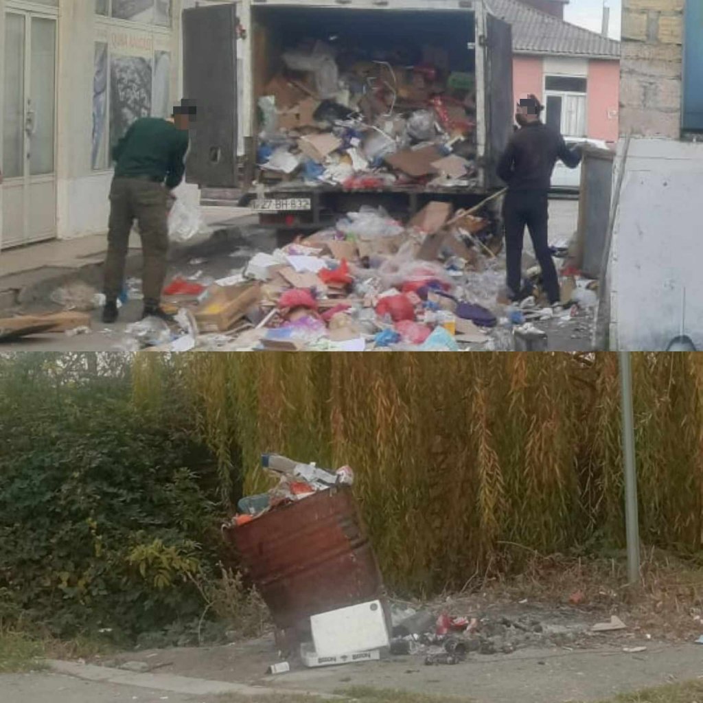 Qubada tullantıları urnalardan kənara atan 11 nəfər şəxs aşkarlanıb