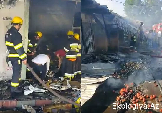 Azərbaycanda bazar yanır - Fövqəladə Hallar Nazirliyi məlumat yaydı