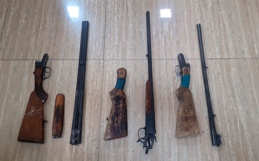 Yeni Günəşli və Zığda 3 nəfər qanunsuz saxlanan odlu silahları polisə təhvil verib