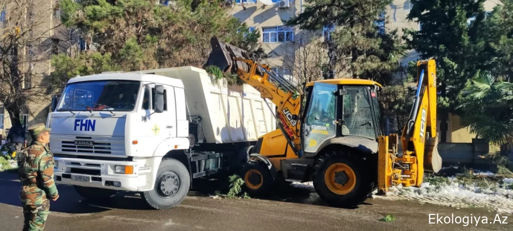 Lənkəranda yağan güclü qar bir sıra fəsadlara səbəb olub-FOTO