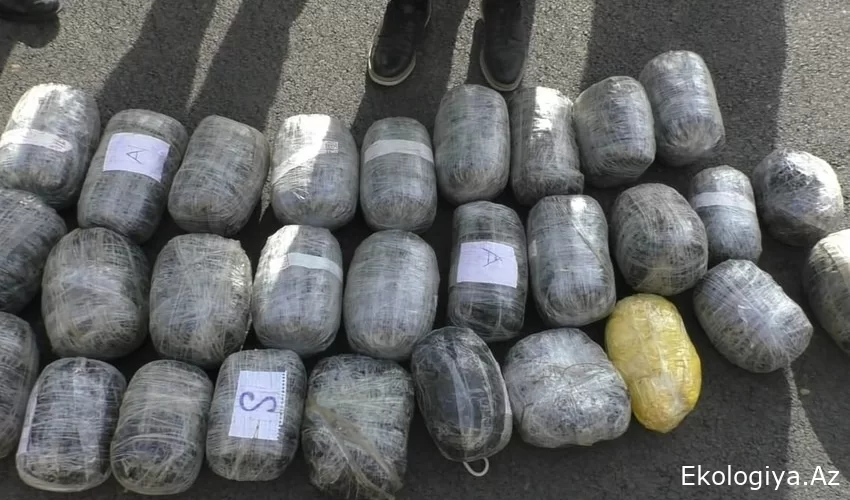 Yardımlıdan Bakıya 53 kiloqram narkotik gətirmək istəyənlər saxlanılıb - FOTO