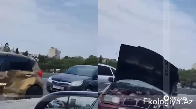 Babək körpüsündə zəncirvari qəza