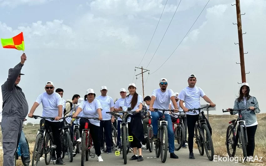 "Yaşıl dünya naminə həmrəylik ili" çərçivəsində Abşeron Milli Parkında tibb işçilərinin iştirakı ilə velomarafon təşkil olunub - FOTO
