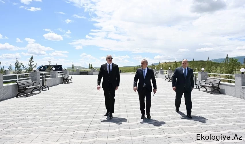 Prezident Köndələnçay su anbarları kompleksinin açılışında iştirak edib - FOTO