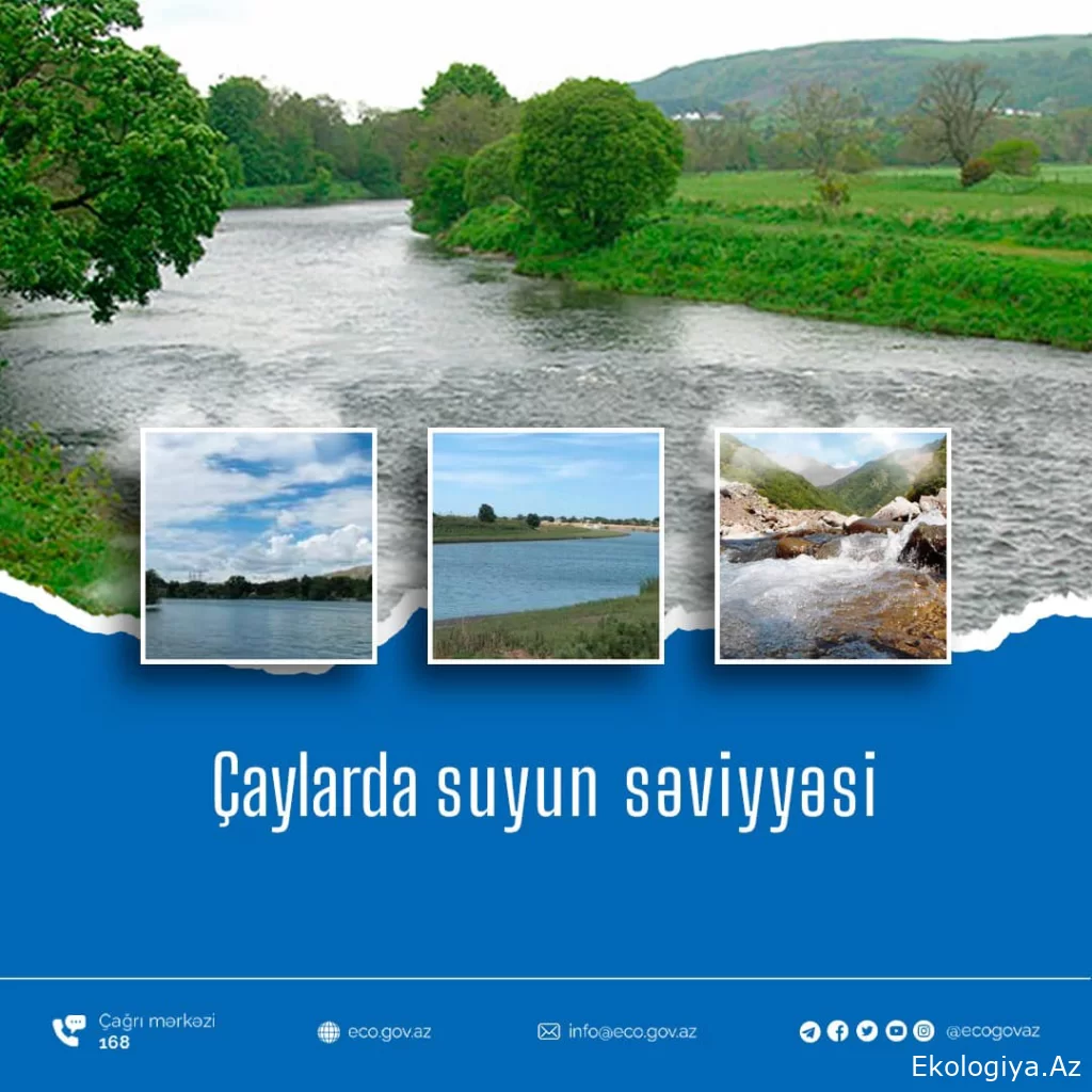 Kür çayının Qıraqkəsəmən məntəqəsində suyun səviyyəsi tədricən azalıb