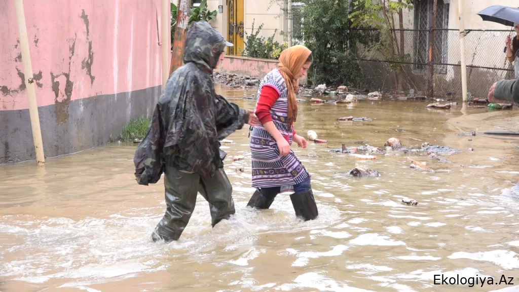 Yağış bəzi rayonlarda ciddi fəsadlar yaradıb