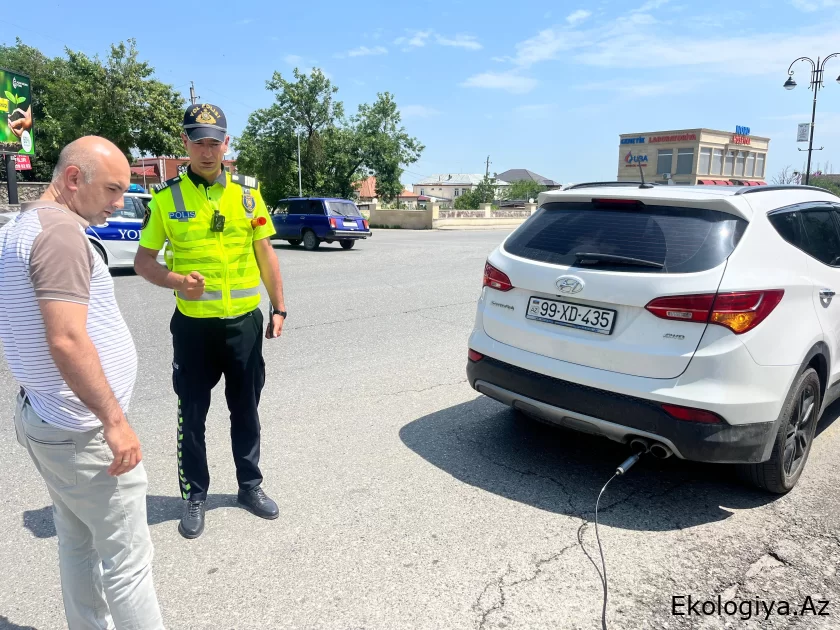 Qubada atmosferi çirkləndirən avtomobillərin sürücüləri barədə inzibati protokollar tərtib edilib