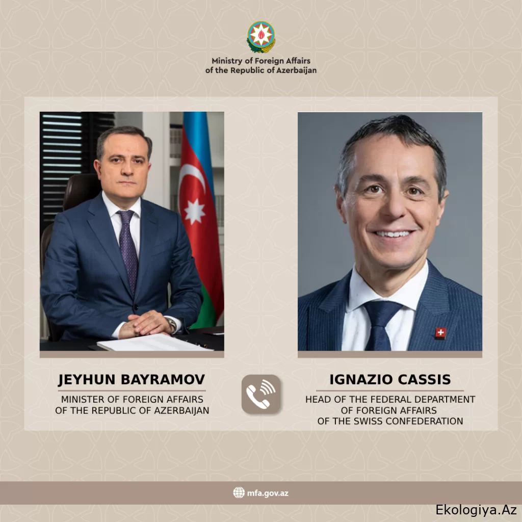 Ceyhun Bayramov isveçrəli həmkarı ilə COP29-u müzakirə etdi