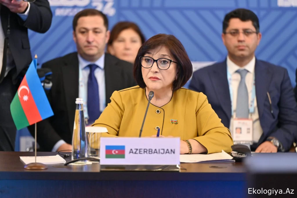 Sahibə Qafarova BRICS ölkələrinin Parlament Forumunun plenar sessiyasında Bakıda keçiriləcək COP29 haqqında məlumat verib