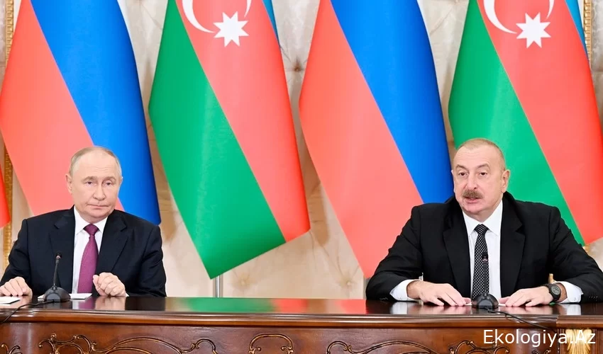 Azərbaycan və Rusiya prezidentləri Xəzərdə ekoloji vəziyyəti müzakirə ediblər