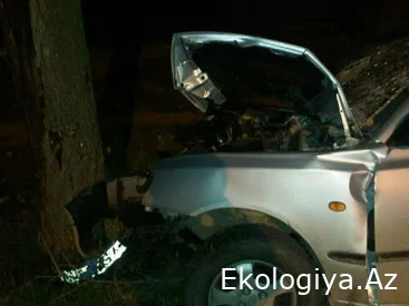 Sumqayıtda avtomobilin ağaca çırpılması nəticəsində sürücü həyatını itirib