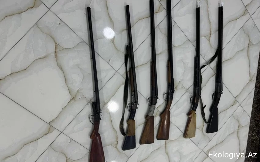 Biləsuvarda qanunsuz saxlanılan odlu silahlar təhvil götürülüb