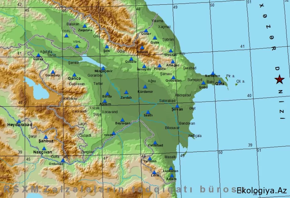 Xəzər dənizində zəlzələ baş verib