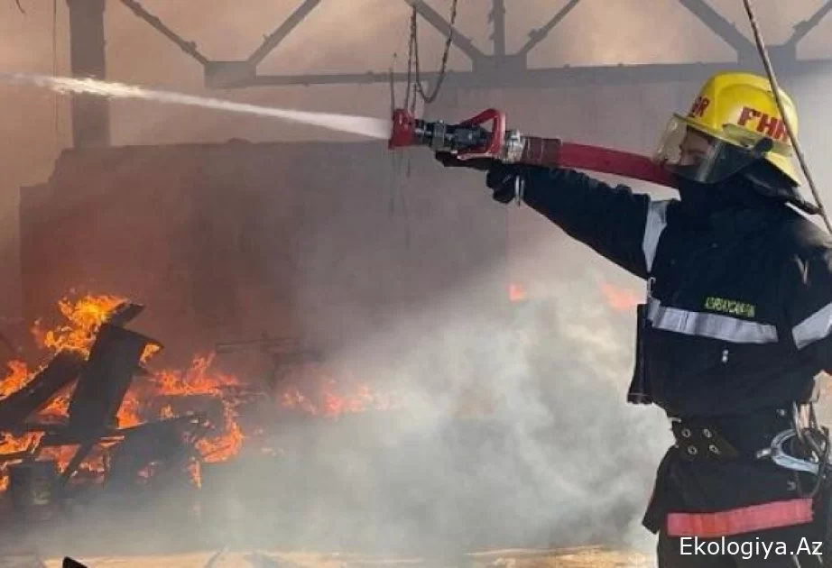 Tərtərdə 1 ton pambıq, Goranboyda isə 10 ton ot bağlaması yanıb