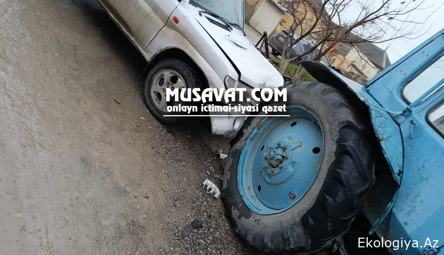 Saray postunda qəza: 3 maşın bir-birinə çırpıldı - FOTOLAR