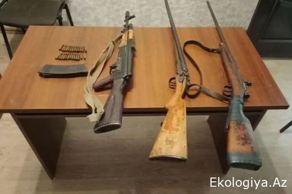 Vətəndaşlardan odlu silahlar və müxtəlif çaplı patron aşkar edərək götürüb - RƏSMİ