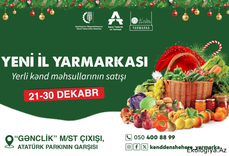 “Kənddən Şəhərə” Yeni il yarmarkası fəaliyyətə başlayıb
