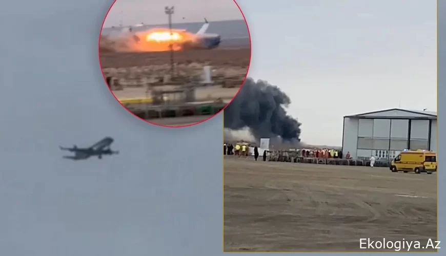 Ölkəni SARSAN HADİSƏ: AZAL-ın təyyarəsi qəzaya uğradı, yerə çırpılıb PARTLADI: çox sayda ölü və yaralı var/Video+Foto