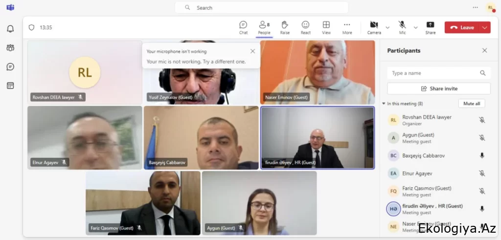 Bağça və məktəb ərazilərində qurumuş ağaclarla bağlı müraciətlərin ekoloji qiymətləndirilməsinə dair ictimai dinləmə keçirilib