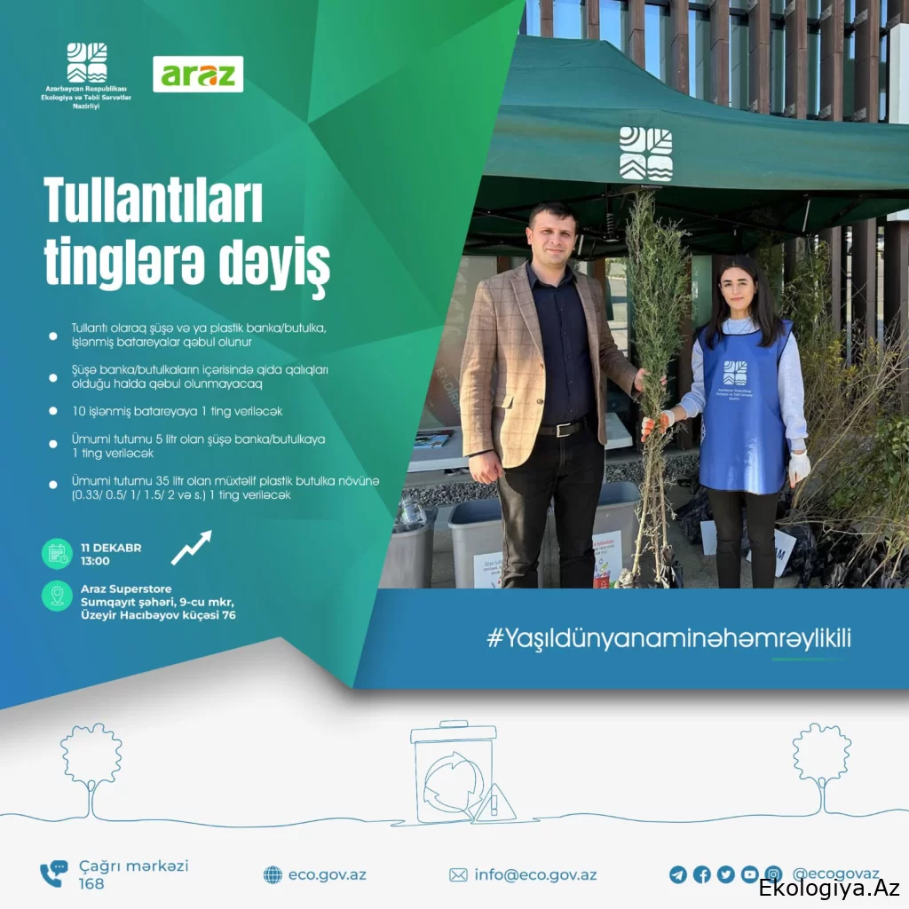 Sumqayıtda növbəti dəfə “Tullantıları tinglərə dəyiş” aksiyası keçiriləcək