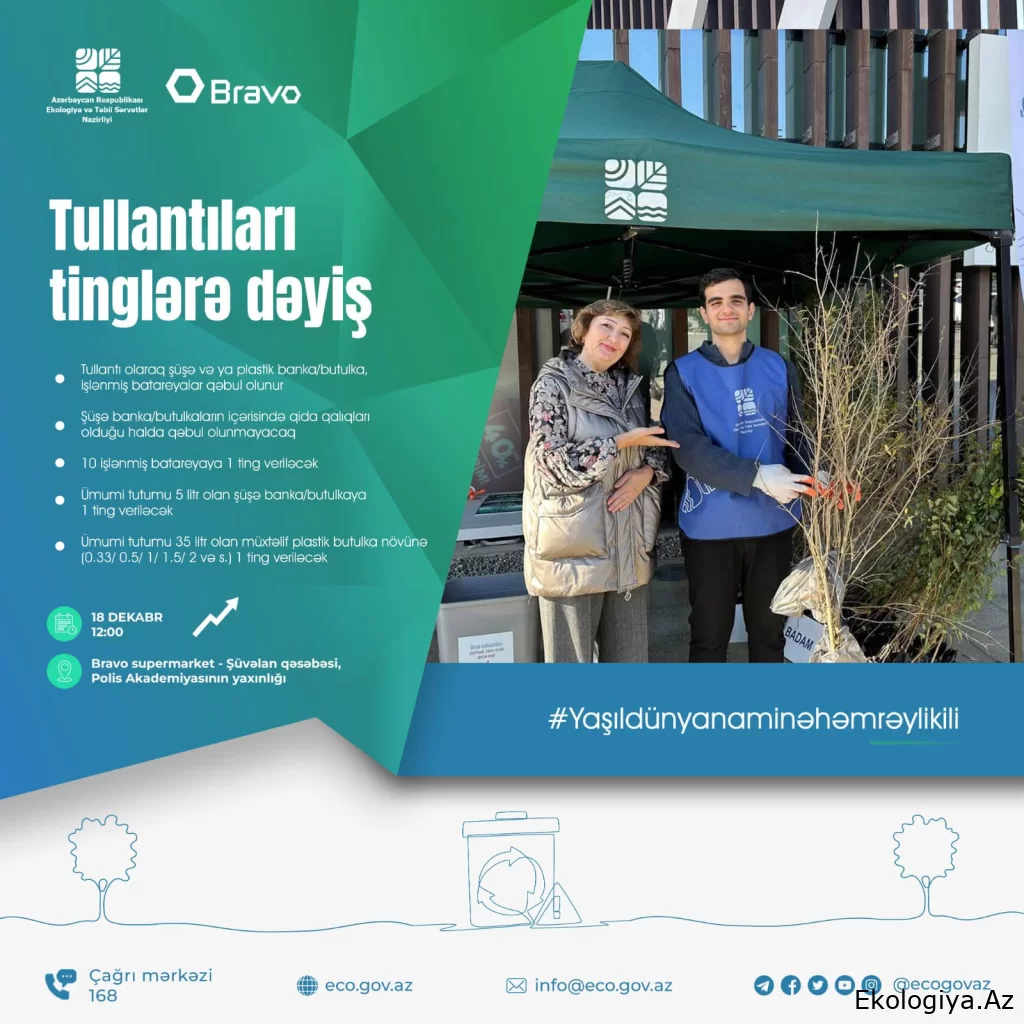 “Tullantıları tinglərə dəyiş” aksiyası keçiriləcək