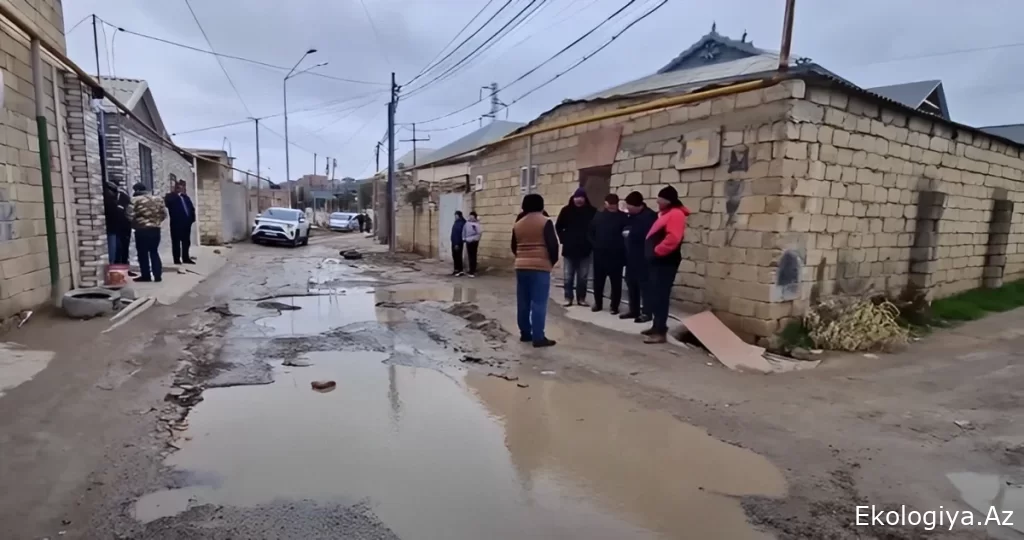 Masazırda kanalizasiya xətti PARTLADI: Yeni çəkilən yol SIRADAN ÇIXDI/VİDEO