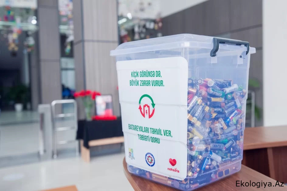 “Batareyaları təhvil ver, təbiəti qoru”: 100 kiloqram işlənmiş batareya toplandı