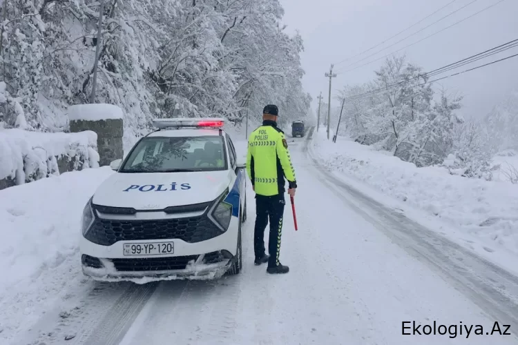 Baş Dövlət Yol Polisi İdarəsi: Şaxtalı hava şəraiti yollarda gizli buzlanma ehtimalını artırır
