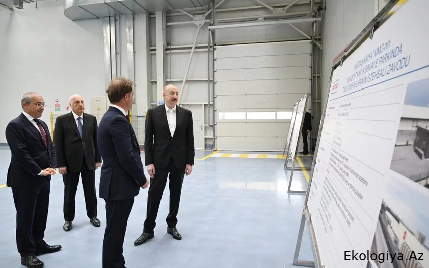 Prezident İlham Əliyev Sumqayıt Kimya Sənaye Parkında bir sıra müəssisələrin açılışını edib