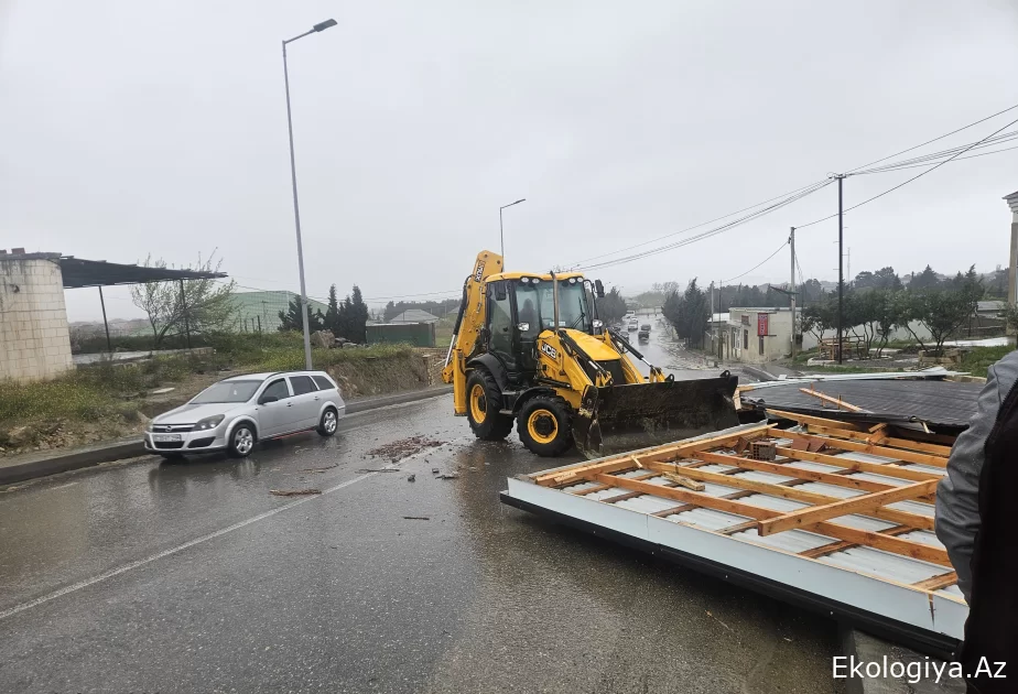 Abşeron rayonunda təbiət hadisəsinin fəsadlarının aradan qaldırılması üçün təxirəsalınmaz tədbirlər görülür