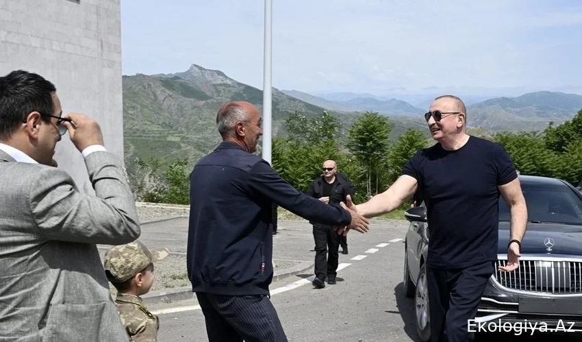 Prezident Laçında sakinlərlə GÖRÜŞDÜ - FOTOLAR