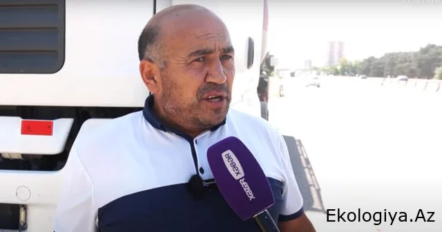 Yük maşınının sürücüsü əsassız olaraq 540 manat cərimə edildiyini iddia edir – VİDEO