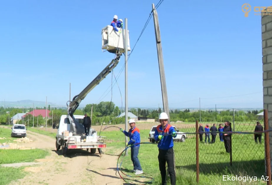 Tovuzun bir sıra kəndlərində elektrik təsərrüfatı yenilənir