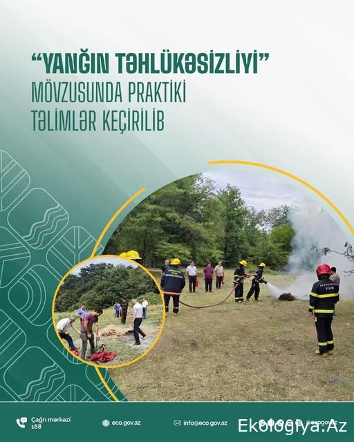 “Yanğın təhlükəsizliyi” mövzusunda praktiki təlimlər keçirilib