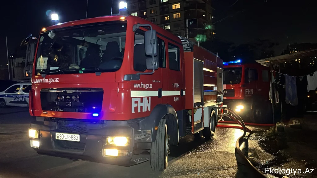Bakıda yaşayış binasında yanğın - Sakinlər təxliyə edildi