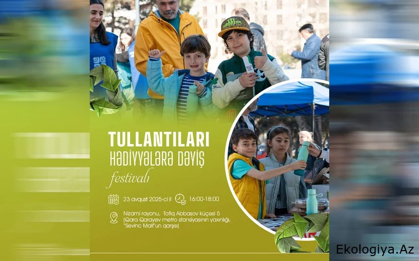 Avqustun 23 -də tullantıları hədiyyələrə dəyiş” festivalı keçiriləcək