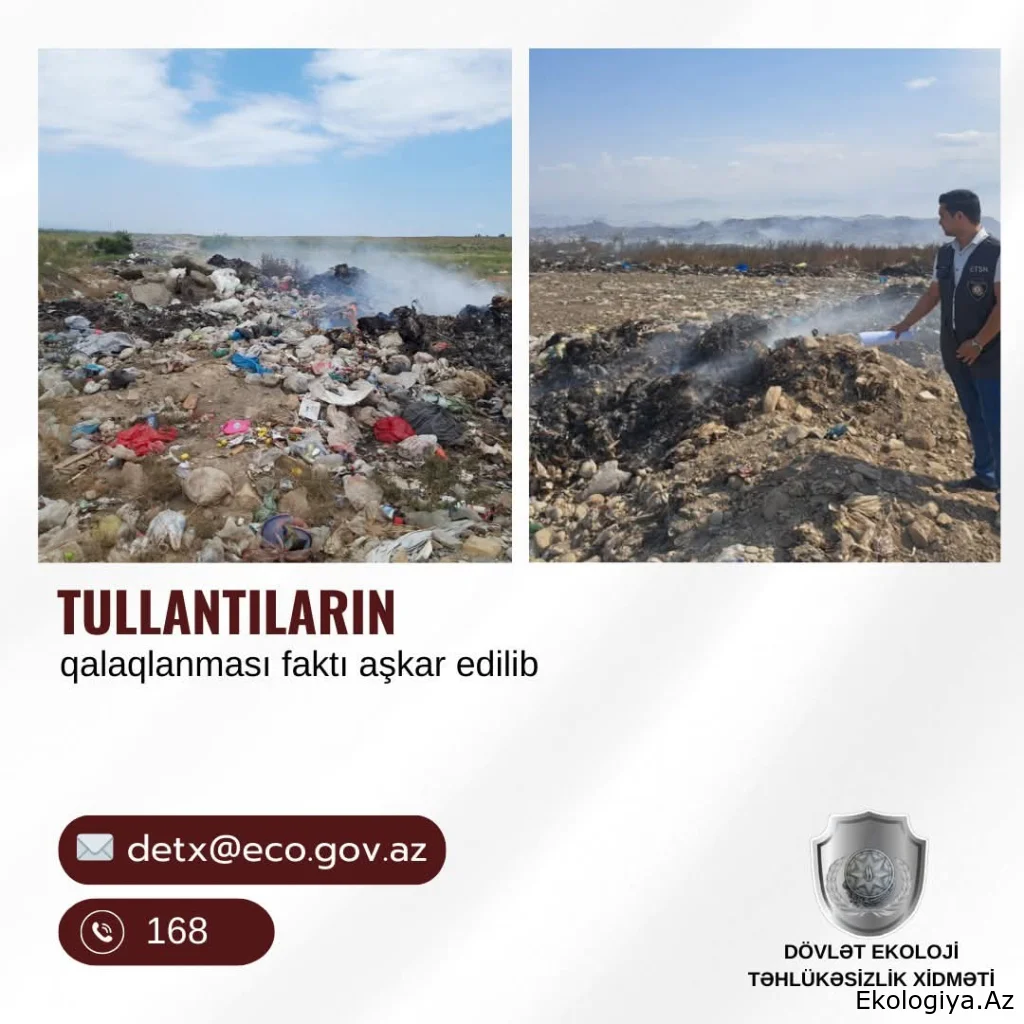 Bu rayonlarda tullantıların qalaqlanaraq yandırılması faktları aşkar edilib