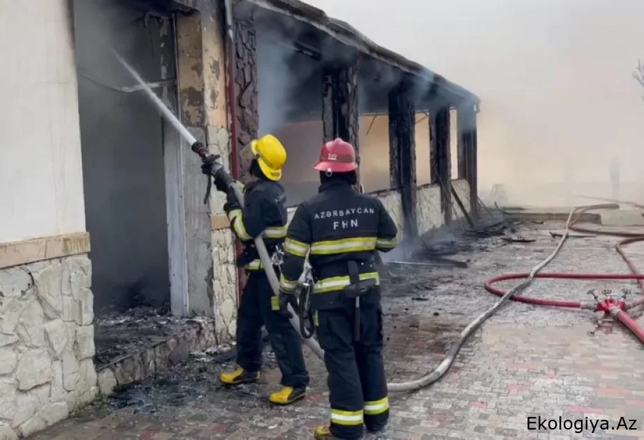Bakıda istirahət mərkəzində baş verən yanğın söndürülüb