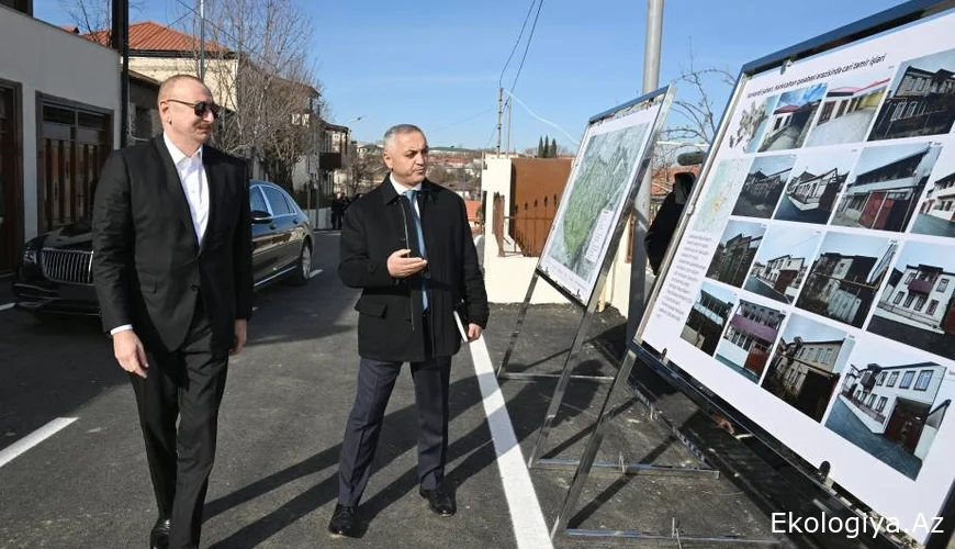 Prezident Xankəndinin Kərkicahan qəsəbəsində - FOTOLAR
