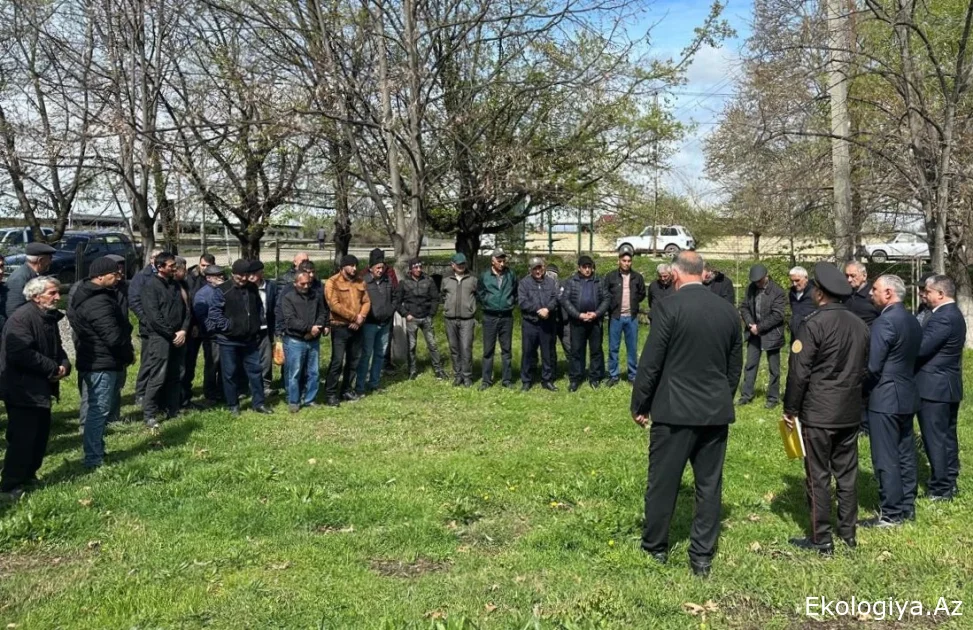 Ağstafada təbiət ərazilərində yanğın hadisələrinin qarşısının alınması məqsədilə ekoloji maarifləndirmə aparılıb