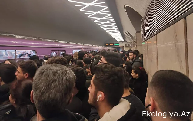 Bakı metrosuna giriş bağlandı - Sərnişinlər çıxarılır