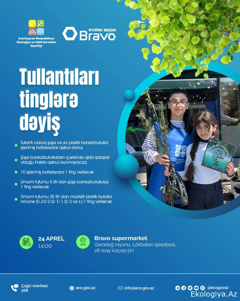 Növbəti “Tullantıları tinglərə dəyiş” aksiyası keçiriləcək - ELAN