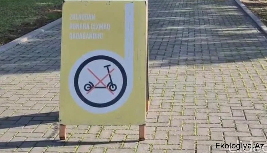 TƏHLÜKƏ: Bulvarda skuterlər piyadaların yolunu kəsir-FOTO
