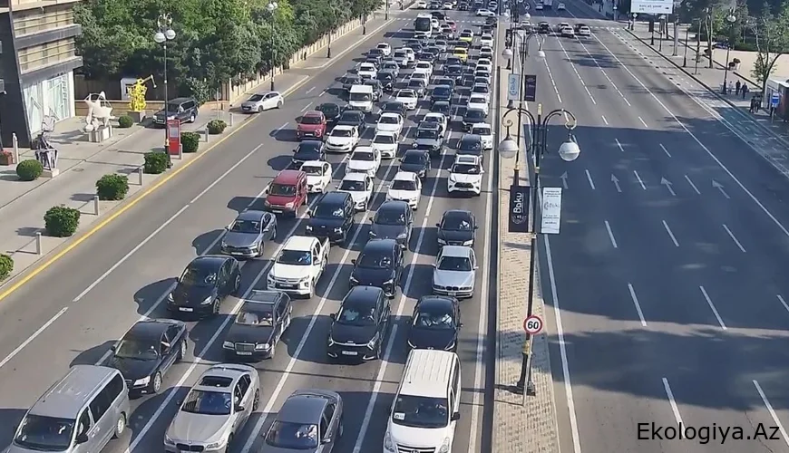 Bakıda bu yollarda sıxlıq olub